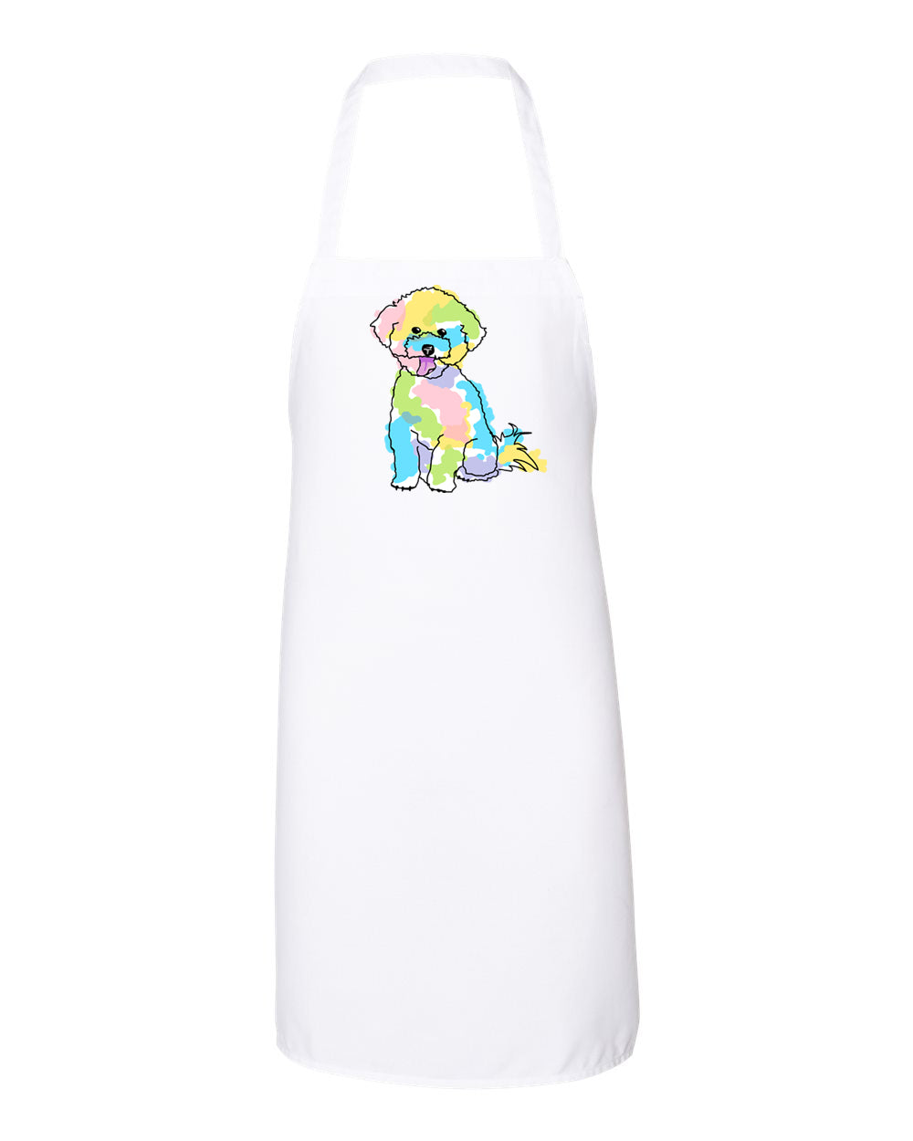 Bichon on Apron