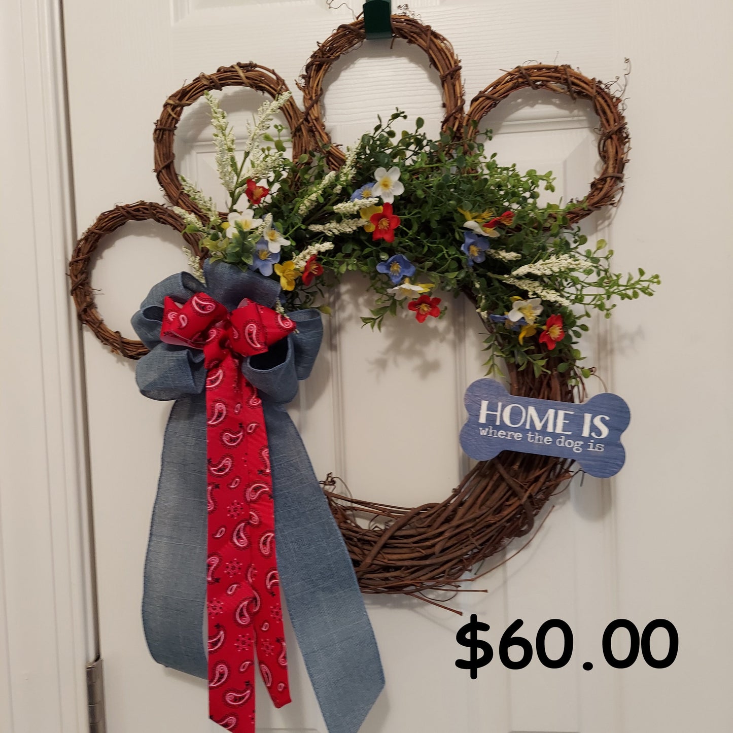 Paw Print Wreath Order and pay