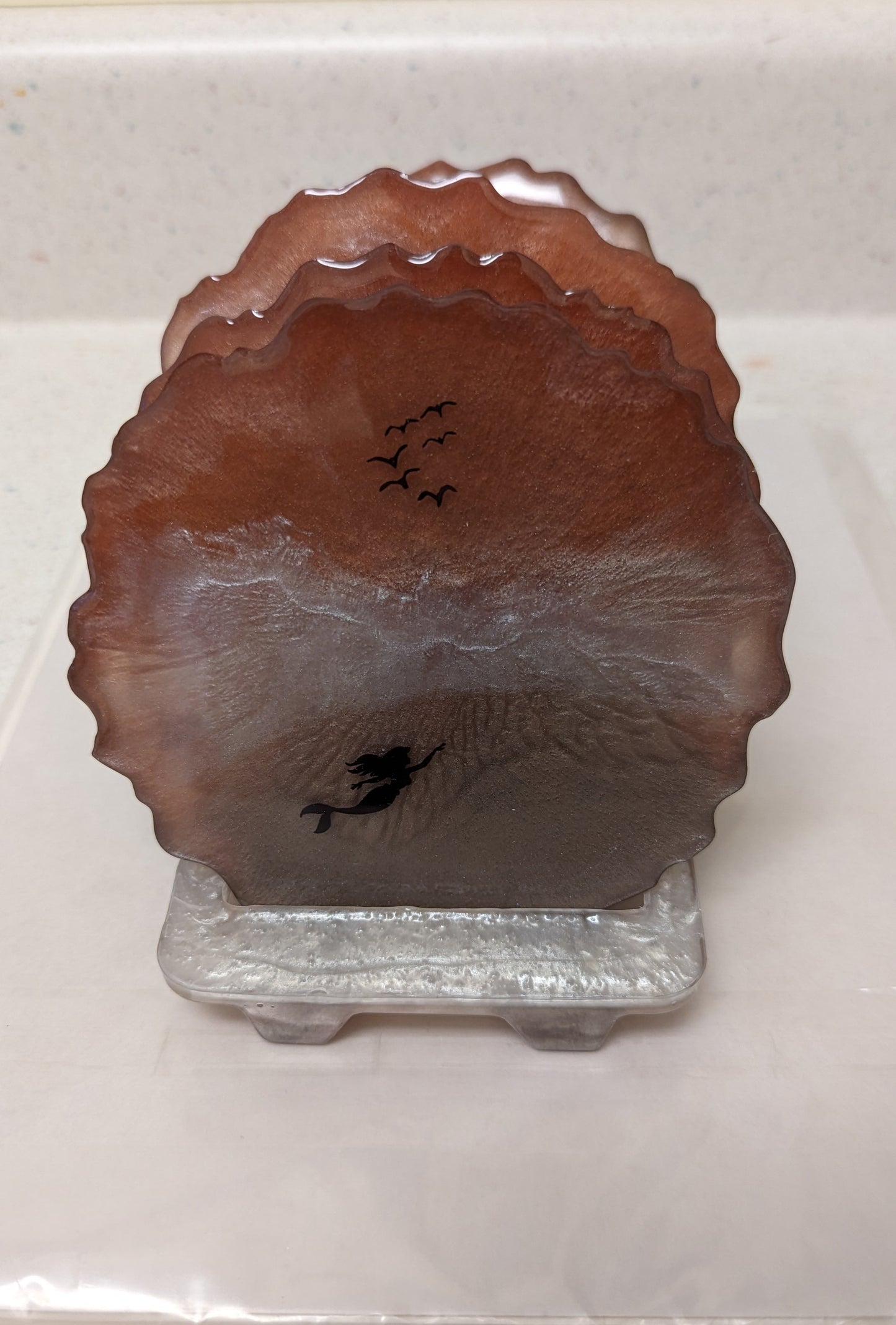 Mermaid Seascape Coaster Set