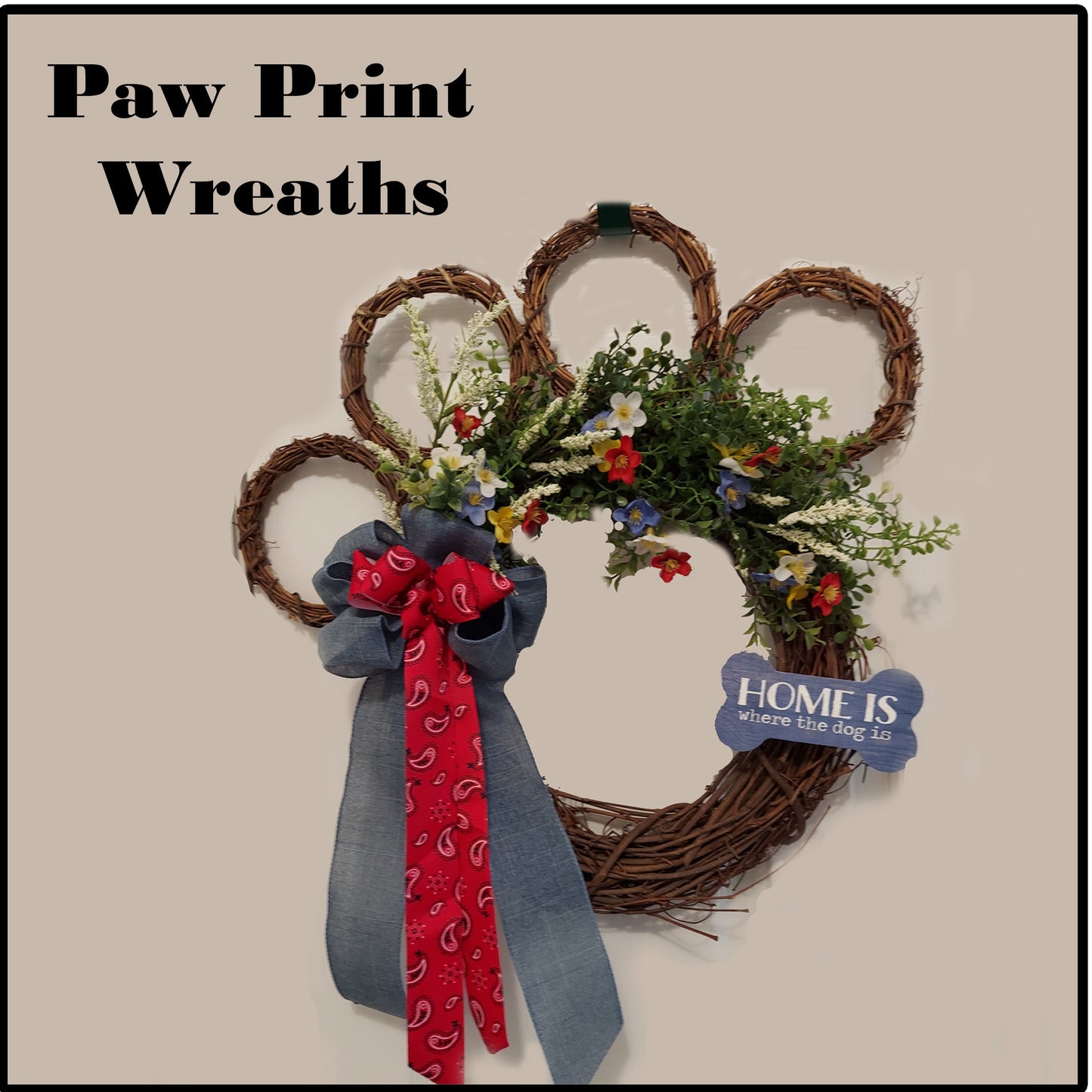 paw print wreaths
