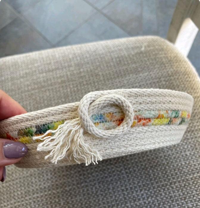 Multicolor Batik Flat Bowl