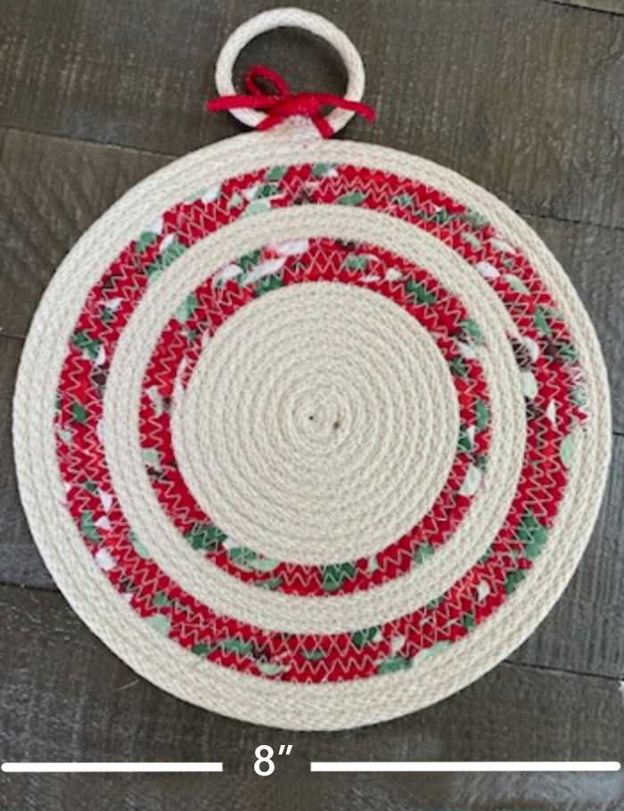 Fabric & rope Christmas trivet