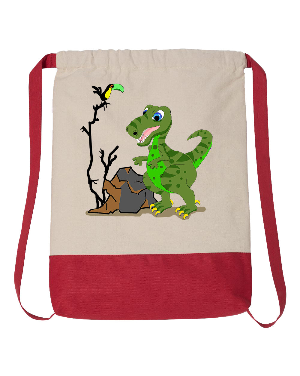 T-Rex Drawstring Backpack