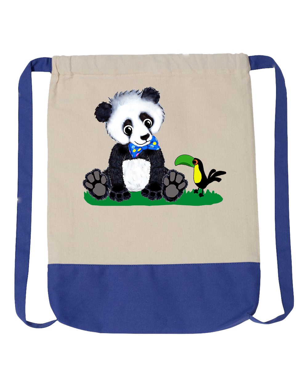 Boy Panda Drawstring Backpack