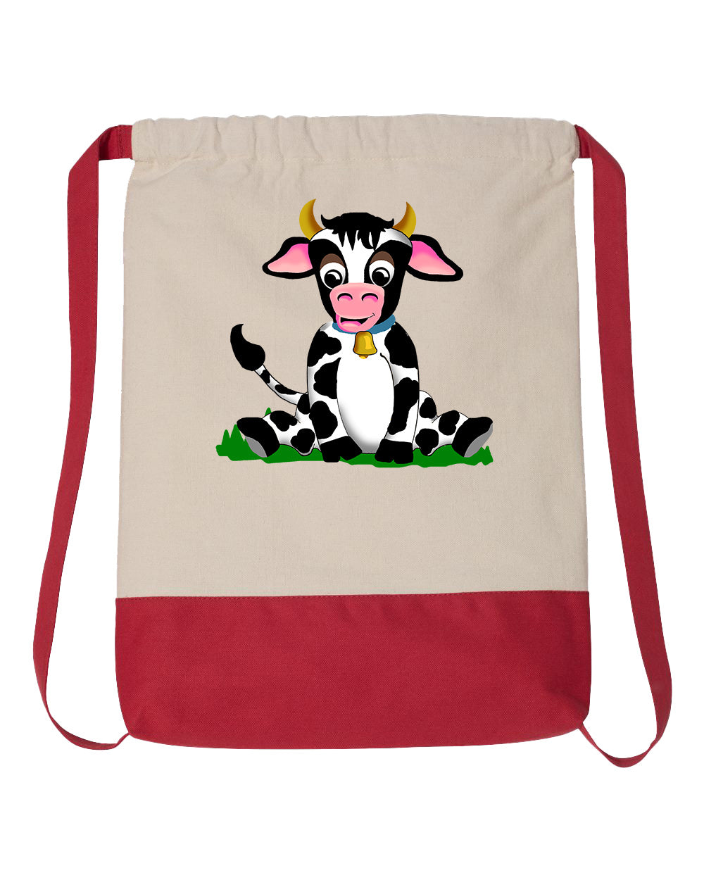 Cow Drawstring Backpack