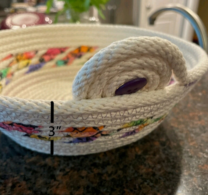 Fabric and heavy rope bowl