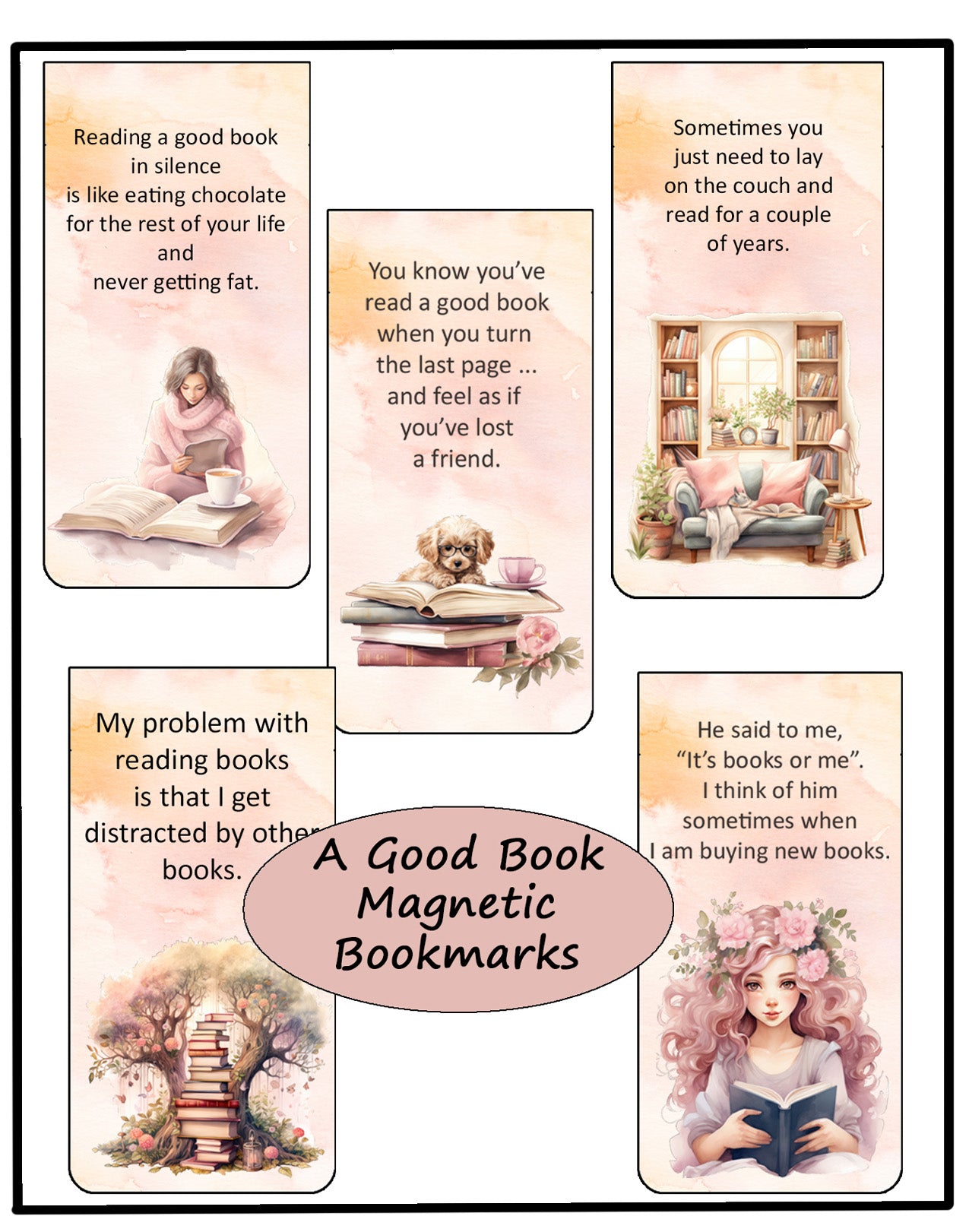 A Good Book Magnetic Bookmarks