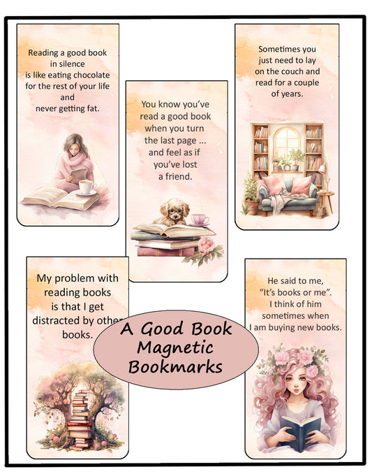 A Good Book Magnetic Bookmarks