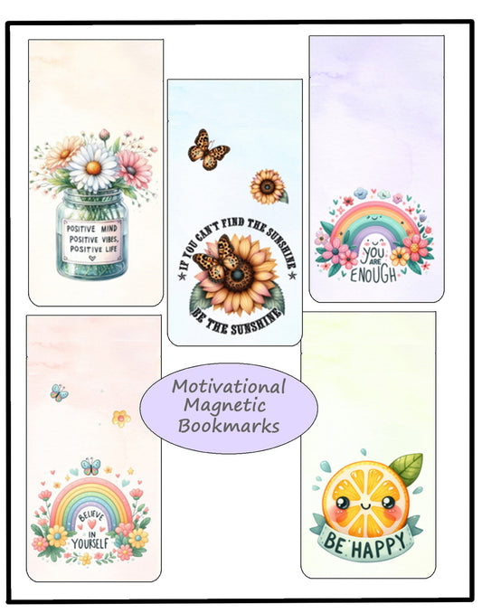 Motivational Magnetic Bookmarks