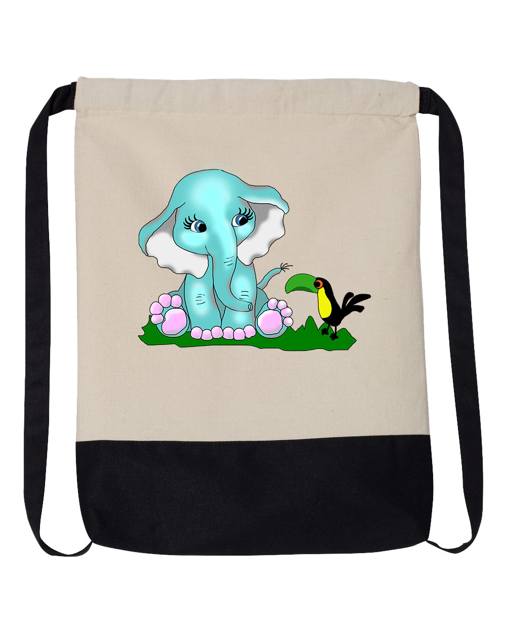 Elephant Drawstring Backpack