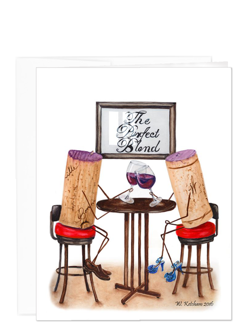Wine cork cards collection - Perfect Blend