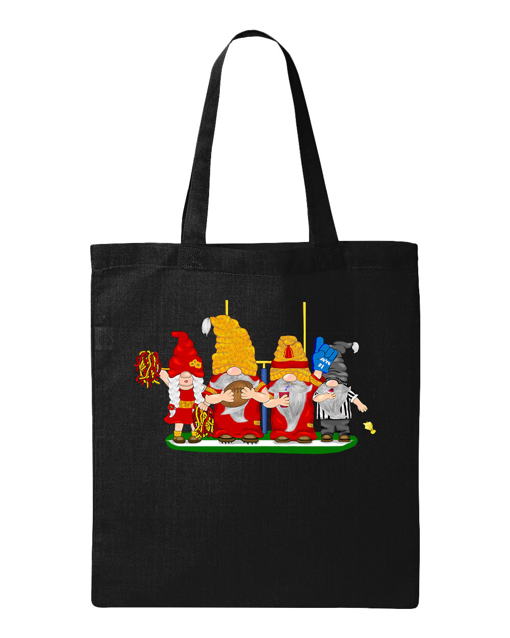 Red & Gold Football Gnomes  (similar to Kansas City) on Tote