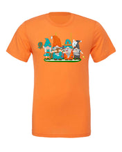 Load image into Gallery viewer, Aqua &amp; Orange Football Gnomes on Men&#39;s T-shirt (similar to Miami)
