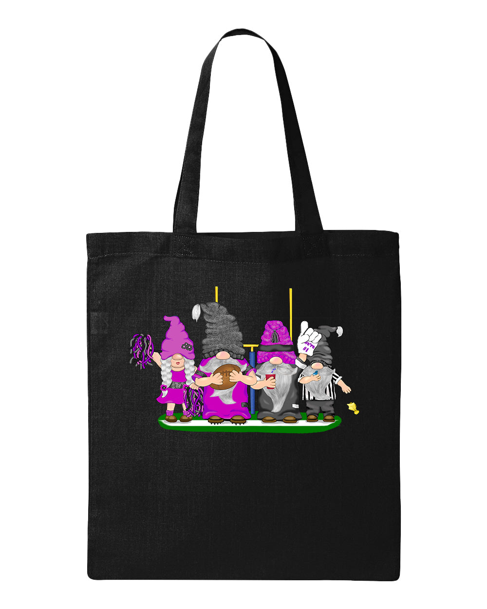 Red & Black Football Gnomes  (similar to Arizona) on Tote