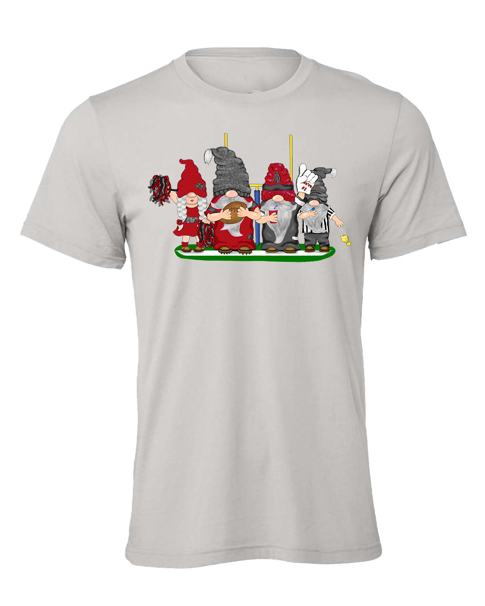 Red & Black Football Gnomes on Men's T-shirt (similar to Arizona)