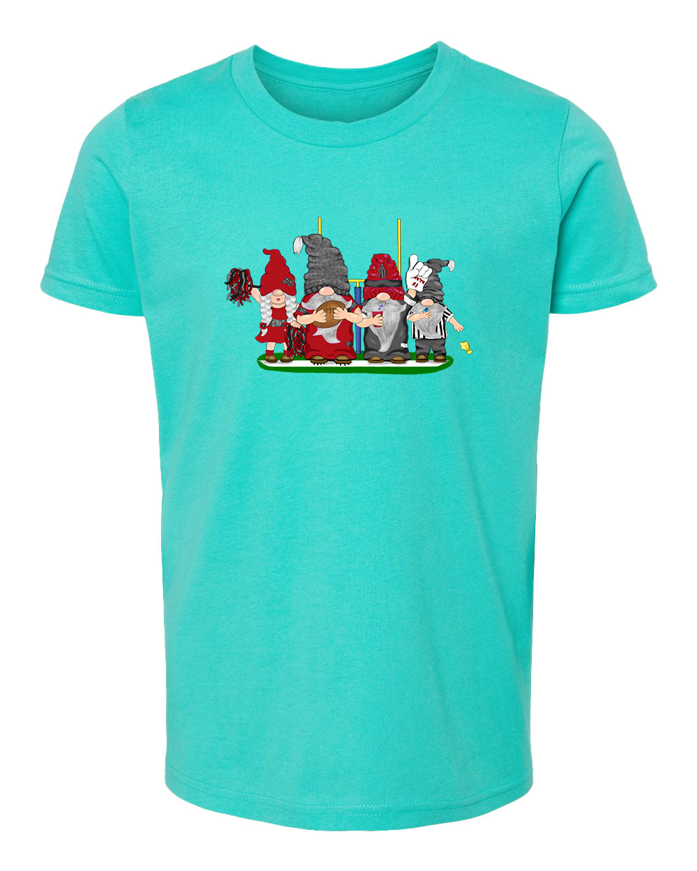 Red & Black Football Gnomes  (similar to Arizona) on Kids T-shirt