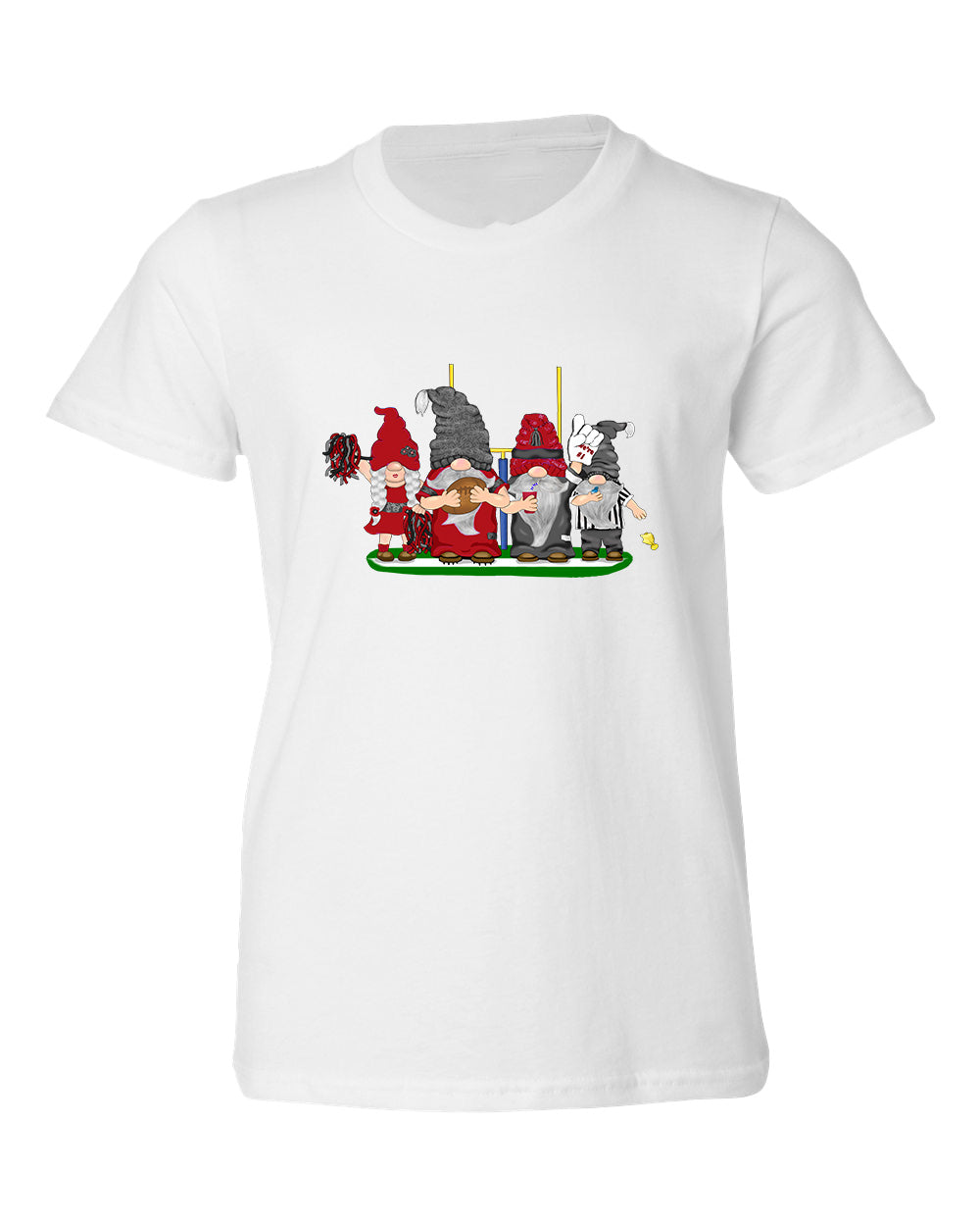 Red & Black Football Gnomes  (similar to Arizona) on Kids T-shirt