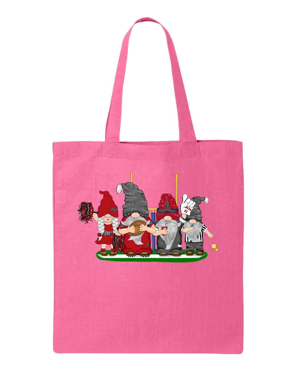 Red & Black Football Gnomes  (similar to Arizona) on Tote