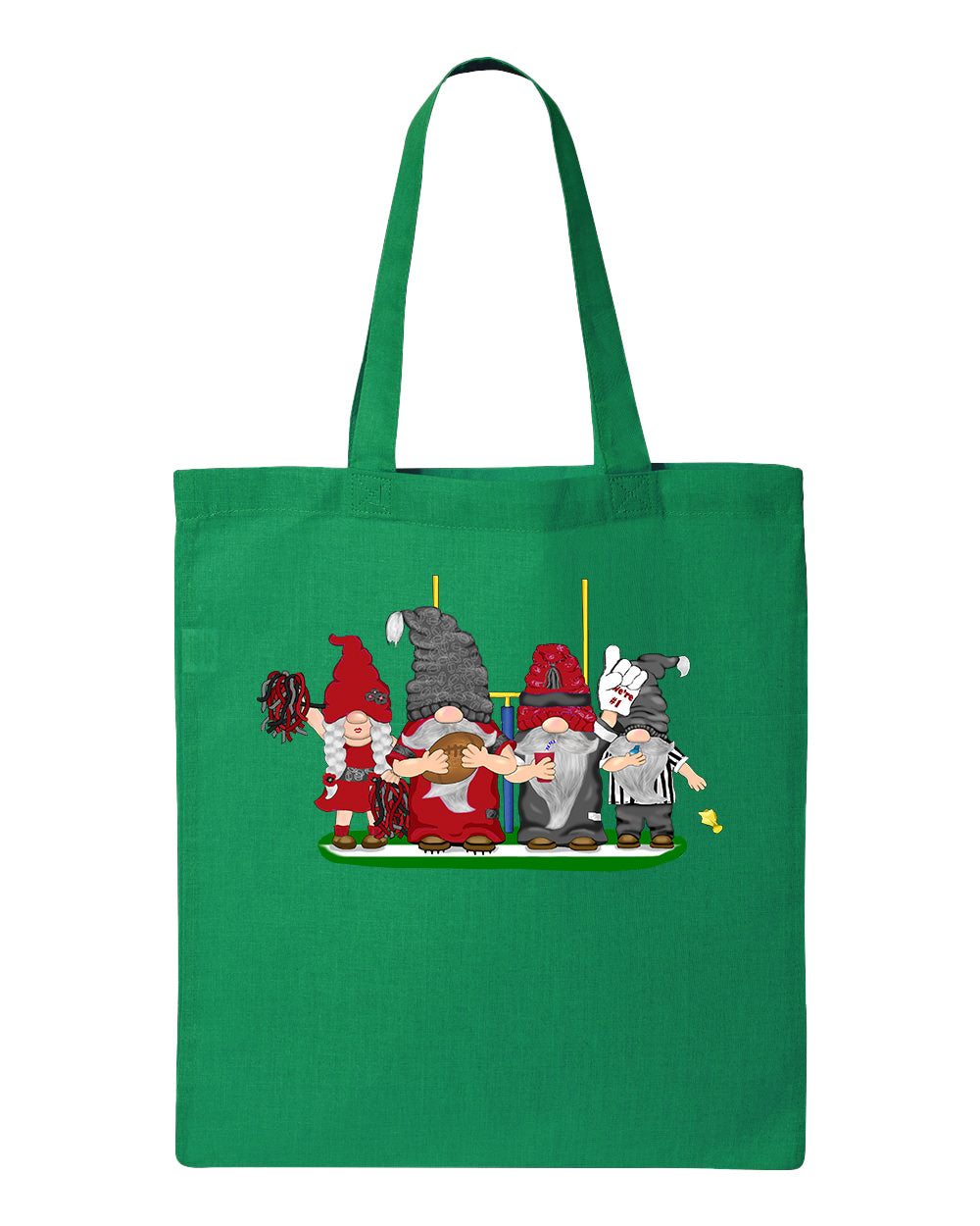 Red & Black Football Gnomes  (similar to Arizona) on Tote