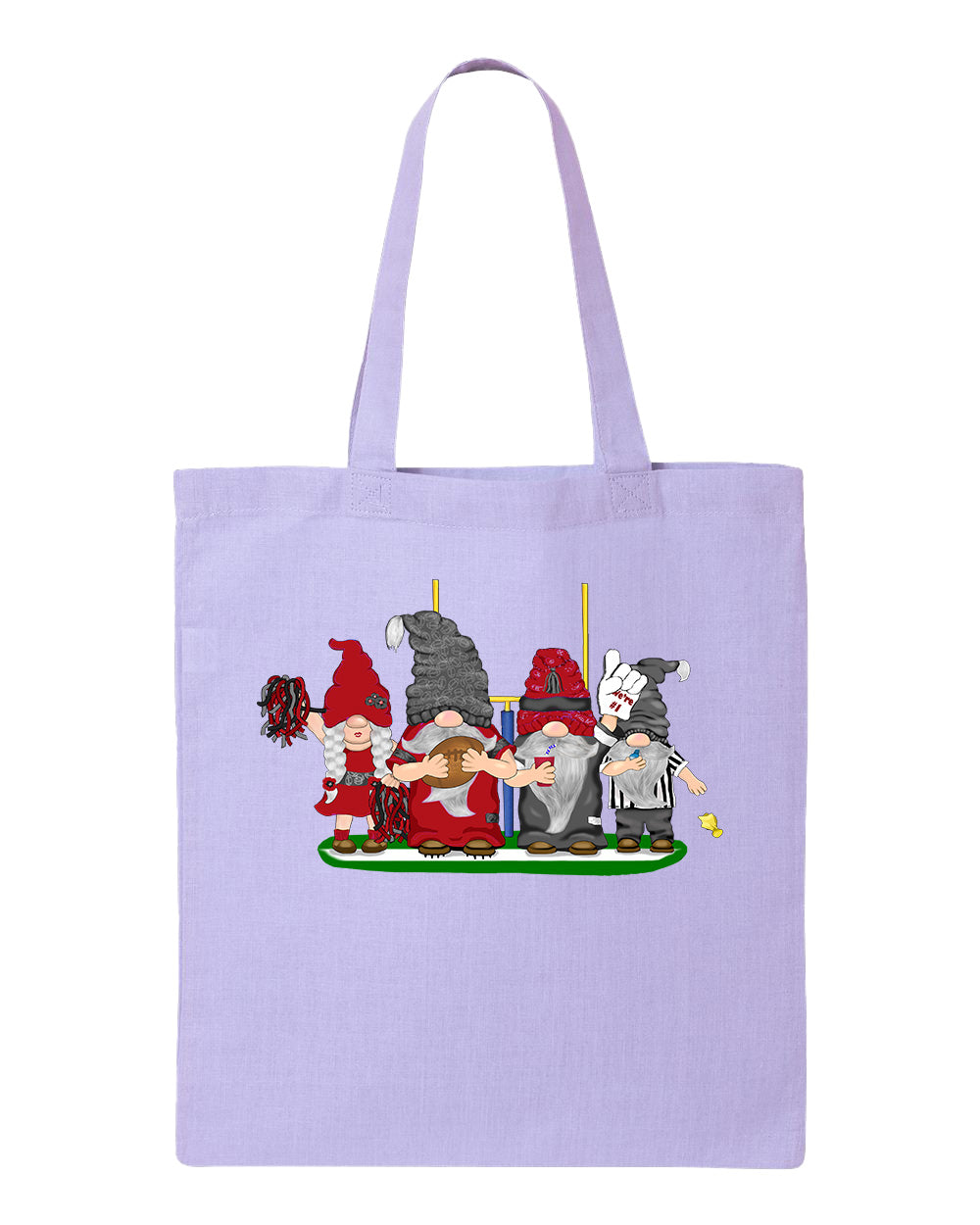 Red & Black Football Gnomes  (similar to Arizona) on Tote