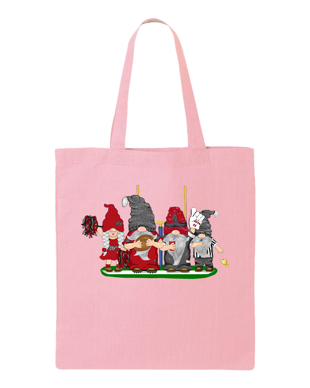 Red & Black Football Gnomes  (similar to Arizona) on Tote