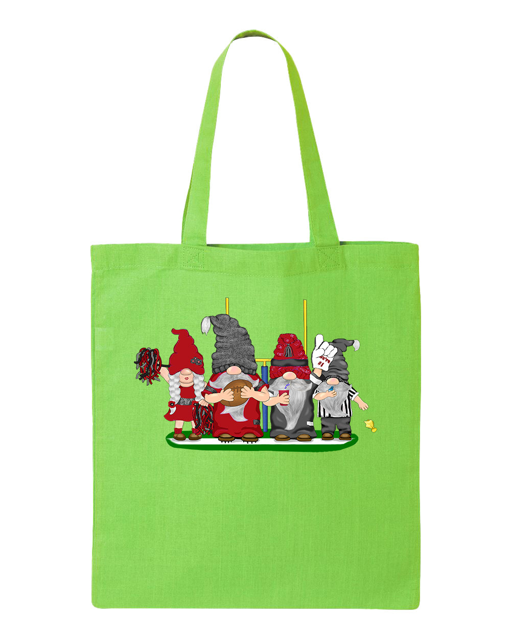 Red & Black Football Gnomes  (similar to Arizona) on Tote