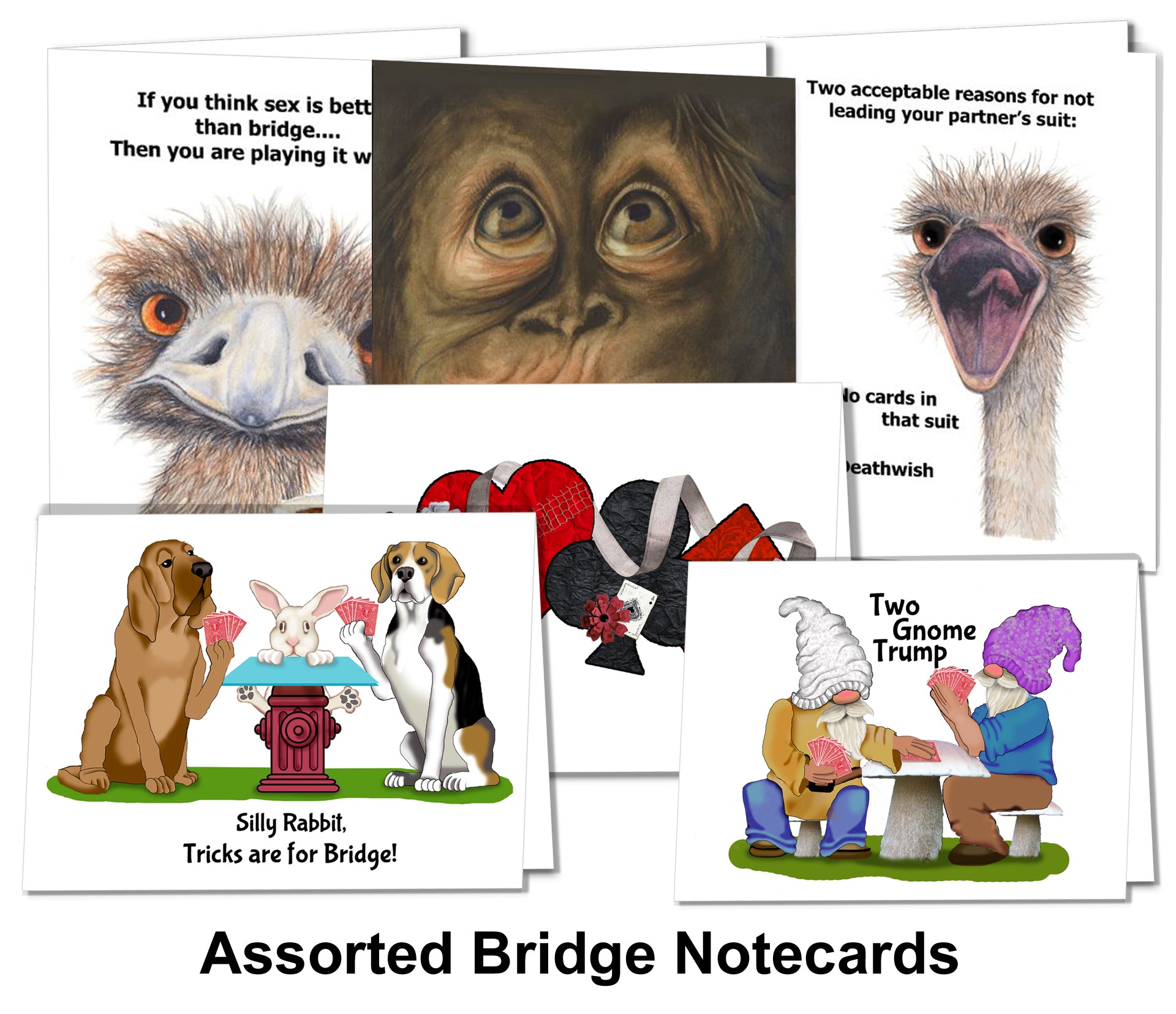 Bridge Note Cards with Humor | MyGiftBooks.com – Online Artisans