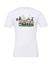 Load image into Gallery viewer, Black &amp; Silver Football Gnomes on Men&#39;s T-shirt (similar to Las Vegas)
