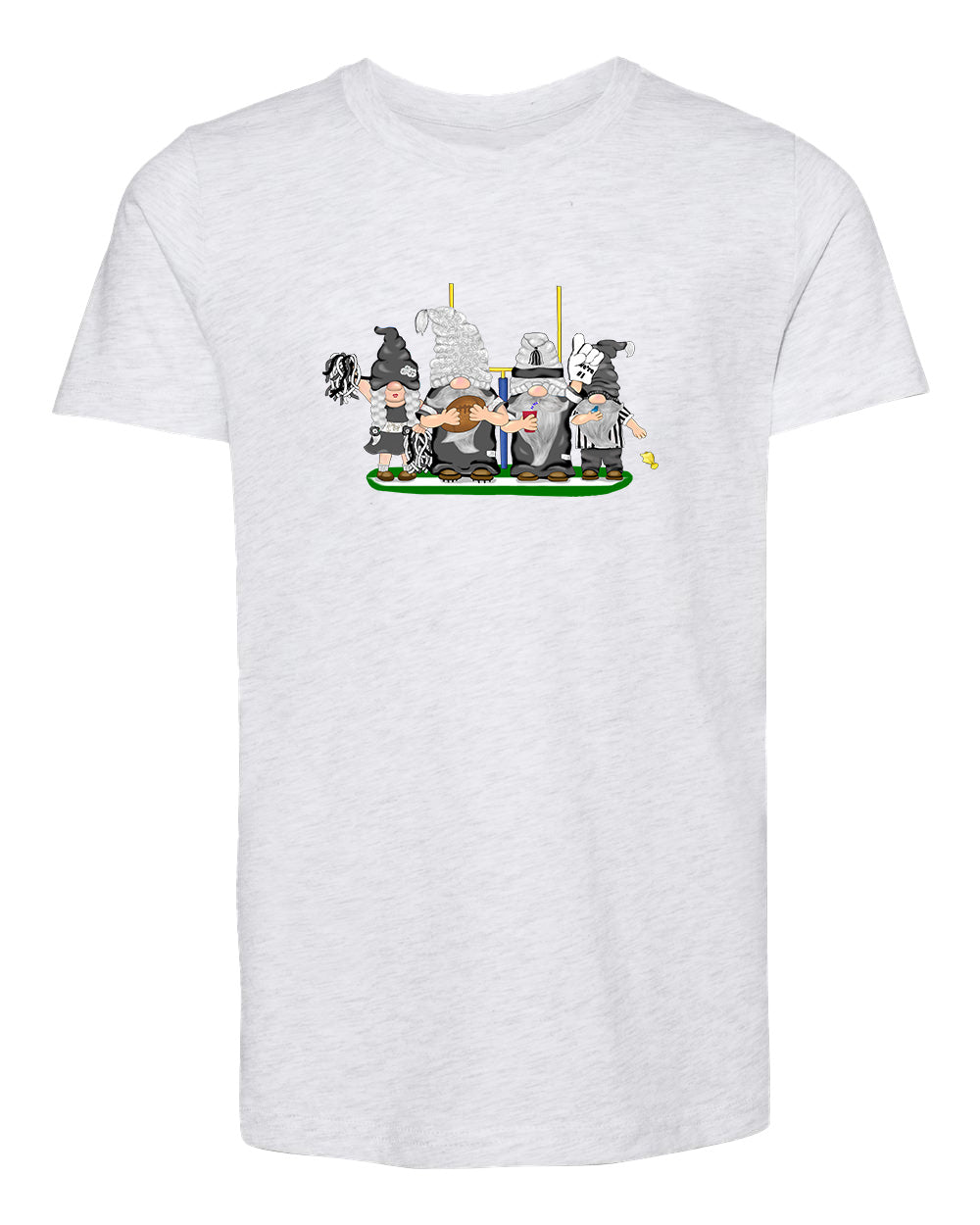 Black & Silver Football Gnomes  (similar to Las Vegas) on Kids T-shirt