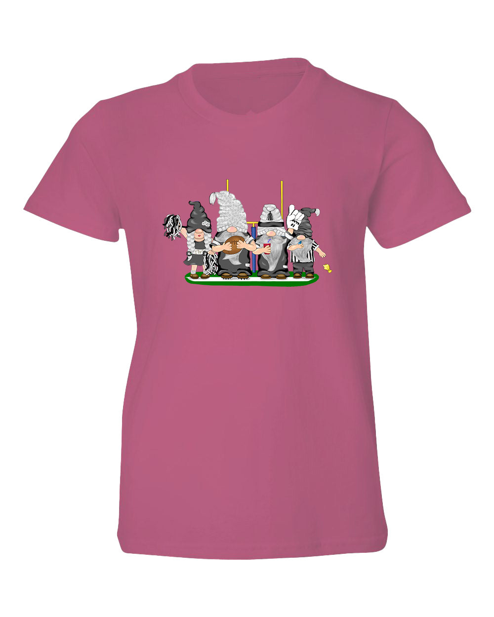 Black & Silver Football Gnomes  (similar to Las Vegas) on Kids T-shirt