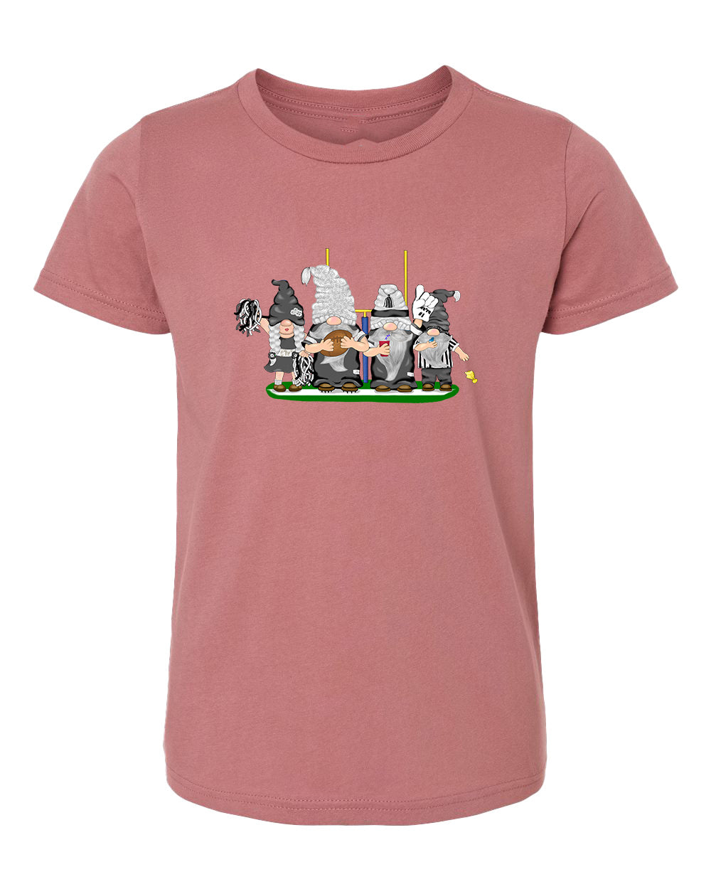 Black & Silver Football Gnomes  (similar to Las Vegas) on Kids T-shirt