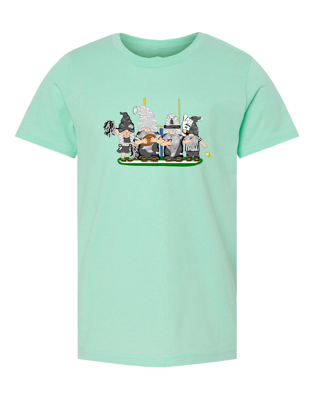 Black & Silver Football Gnomes  (similar to Las Vegas) on Kids T-shirt