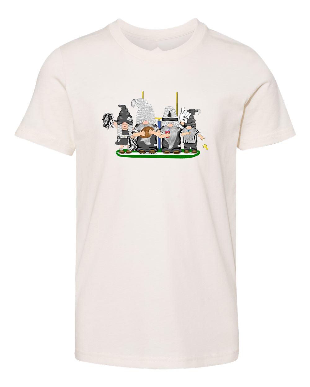 Black & Silver Football Gnomes  (similar to Las Vegas) on Kids T-shirt