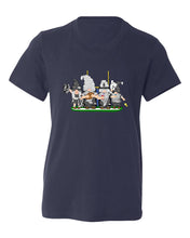Load image into Gallery viewer, Black &amp; Silver Football Gnomes  (similar to Las Vegas) on Kids T-shirt
