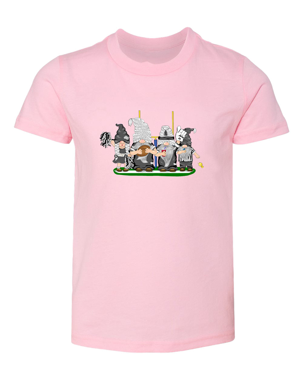 Black & Silver Football Gnomes  (similar to Las Vegas) on Kids T-shirt