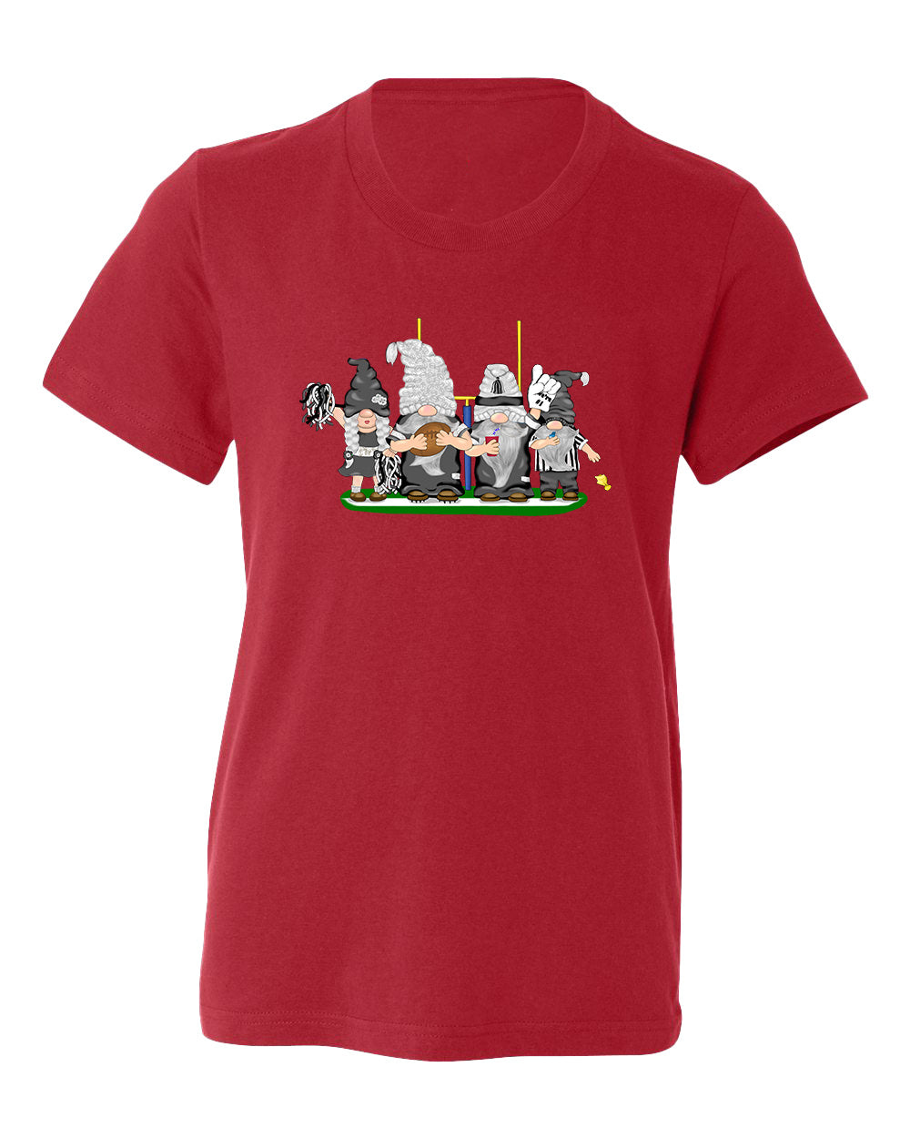 Black & Silver Football Gnomes  (similar to Las Vegas) on Kids T-shirt