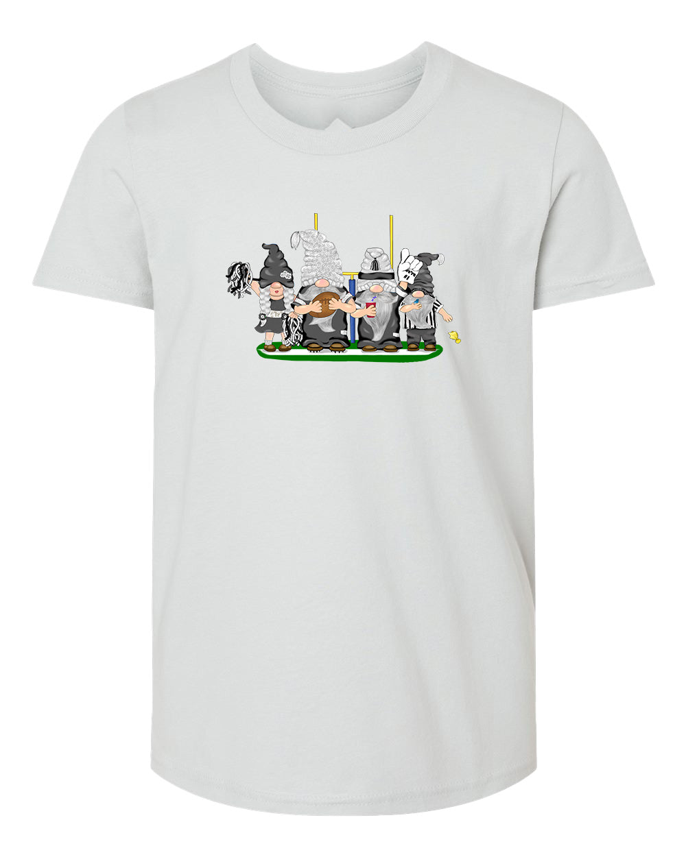 Black & Silver Football Gnomes  (similar to Las Vegas) on Kids T-shirt