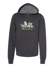 Load image into Gallery viewer, Black &amp; Silver Football Gnomes  (similar to Las Vegas) on Kids Hoodie
