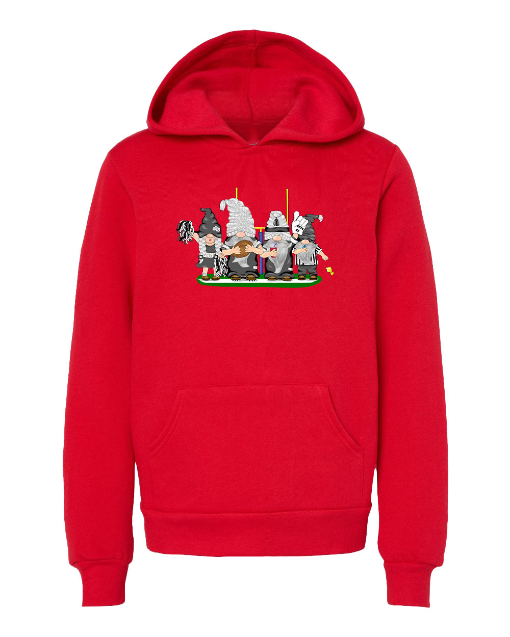 Black & Silver Football Gnomes  (similar to Las Vegas) on Kids Hoodie