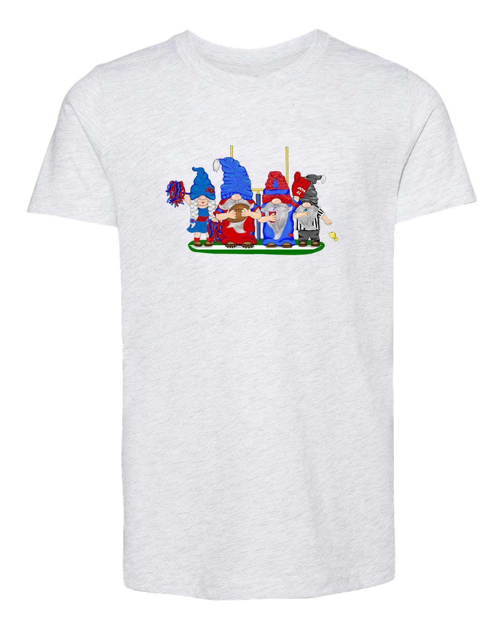 Red & Blue Football Gnomes  (similar to Buffalo) on Kids T-shirt
