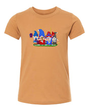 Load image into Gallery viewer, Red &amp; Blue Football Gnomes  (similar to Buffalo) on Kids T-shirt
