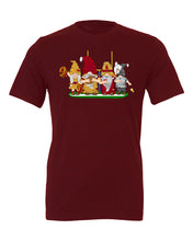 Load image into Gallery viewer, Burgundy &amp; Gold Football Gnomes on Men&#39;s T-shirt (similar to DC)
