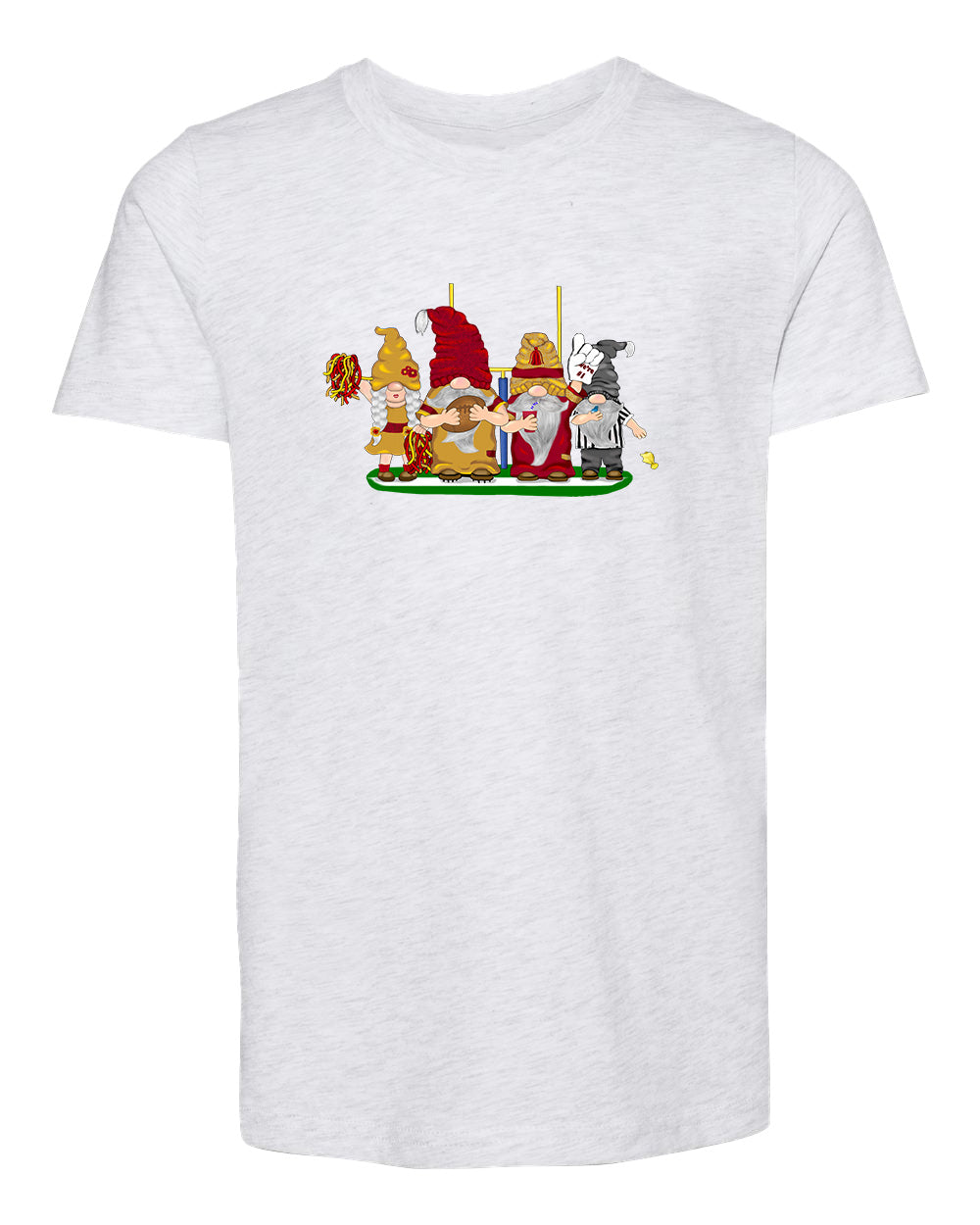 Burgundy & Gold Football Gnomes  (similar to DC) on Kids T-shirt