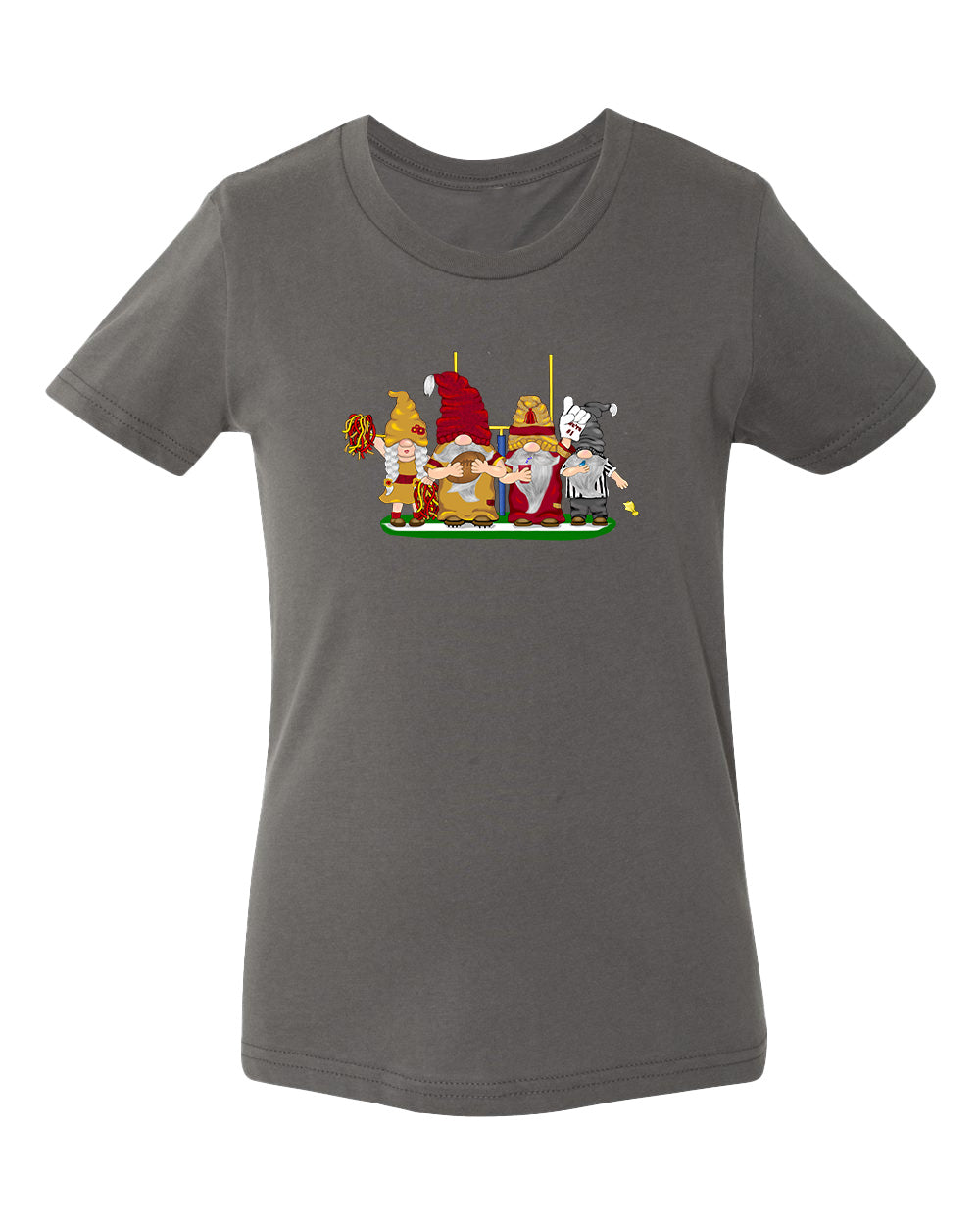 Burgundy & Gold Football Gnomes  (similar to DC) on Kids T-shirt