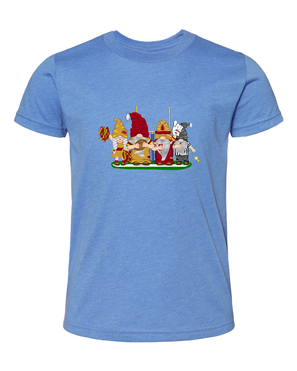 Burgundy & Gold Football Gnomes  (similar to DC) on Kids T-shirt