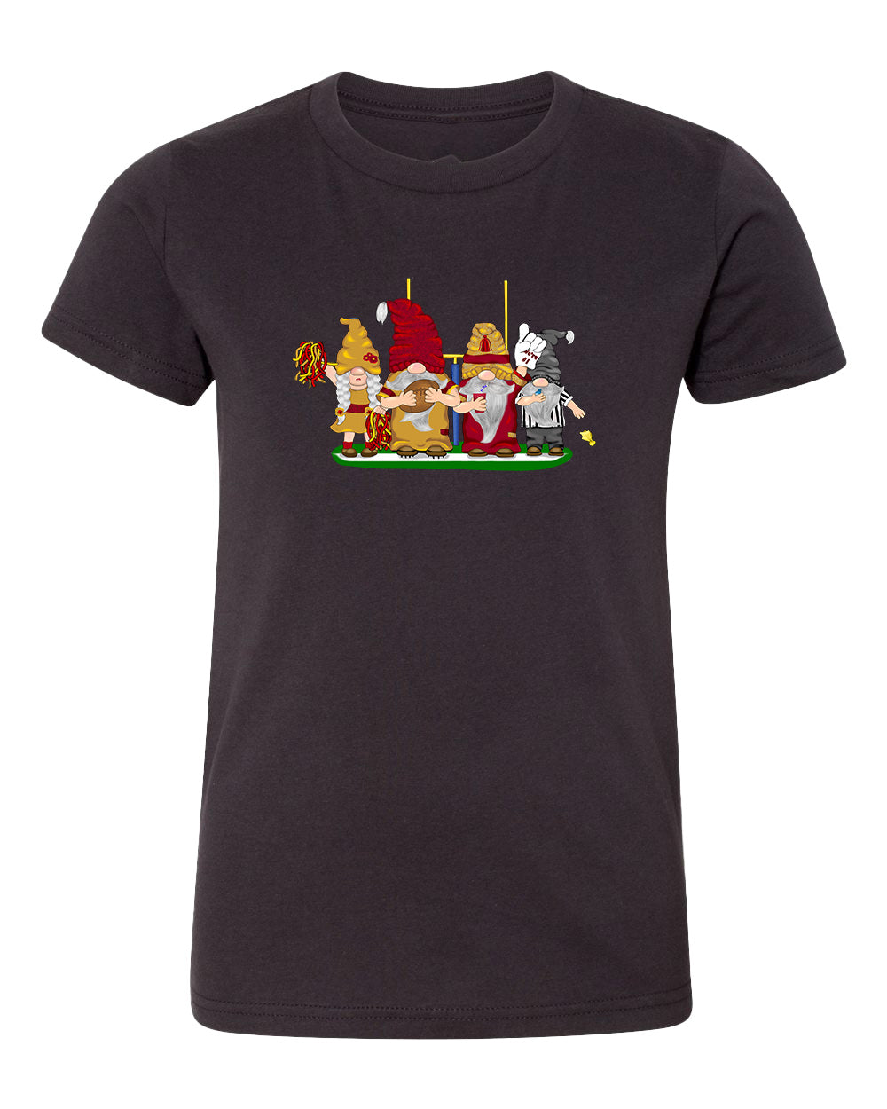 Burgundy & Gold Football Gnomes  (similar to DC) on Kids T-shirt