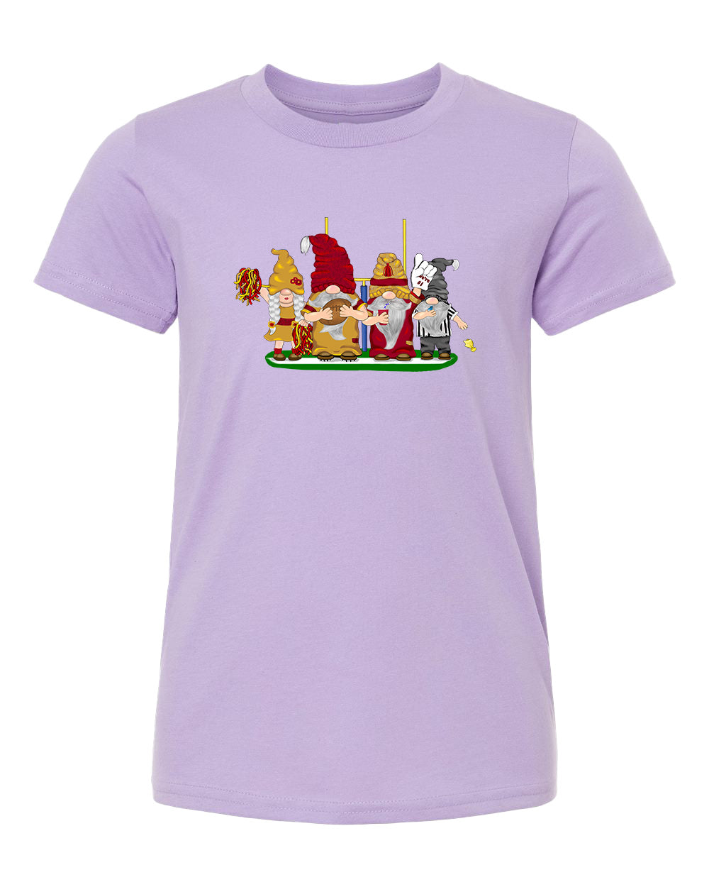 Burgundy & Gold Football Gnomes  (similar to DC) on Kids T-shirt