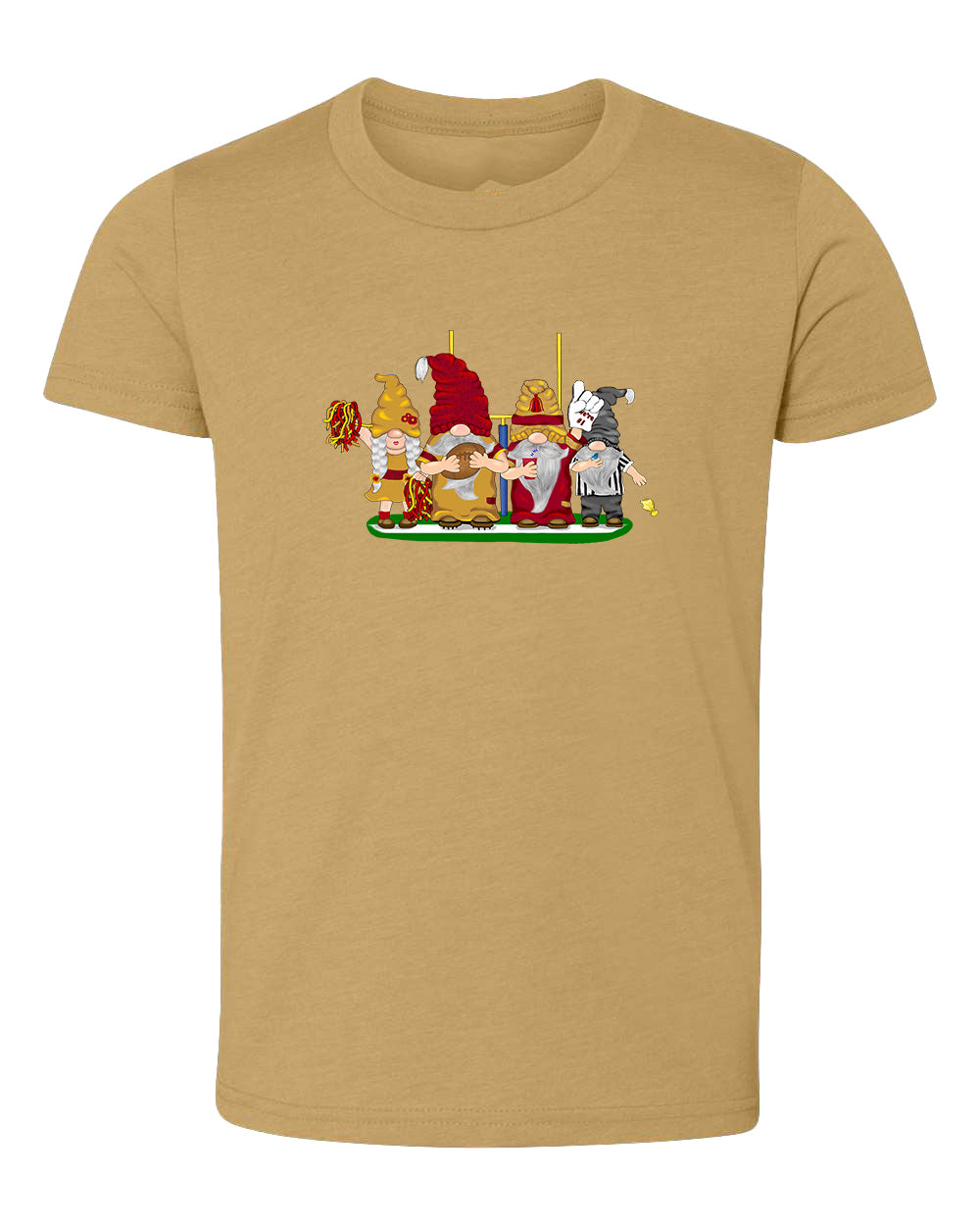 Burgundy & Gold Football Gnomes  (similar to DC) on Kids T-shirt