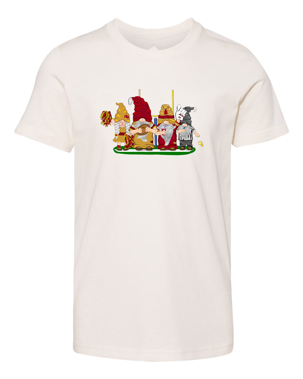 Burgundy & Gold Football Gnomes  (similar to DC) on Kids T-shirt