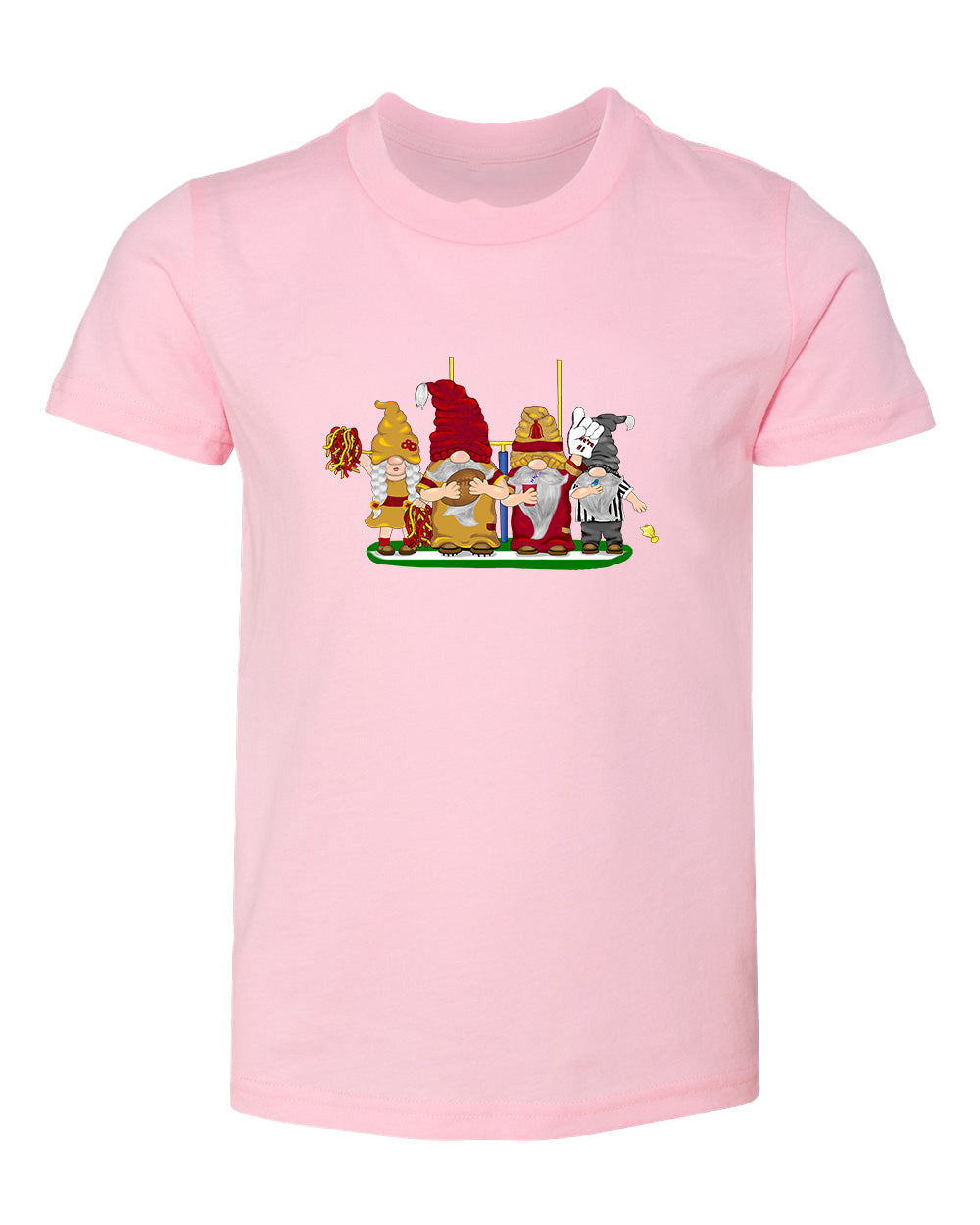 Burgundy & Gold Football Gnomes  (similar to DC) on Kids T-shirt